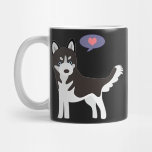 Black Husky Love Mug